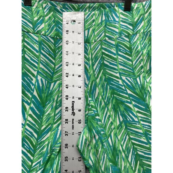 Lilly Pulitzer Pants Womens 4 Green Elephant Print Silk Wide Leg Side Zip 25053 - Picture 4 of 16